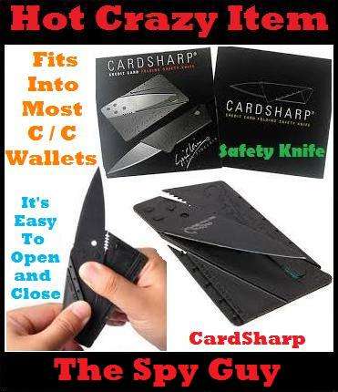Credit Card Folding Safety Knife CardSharp Fits into Wallets Easy Use Anywhere Blade
