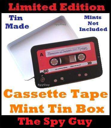 Cassette Tape Mint Style Tin Box Can Hold Mints Money Credit Cards Cigarettes Love Notes