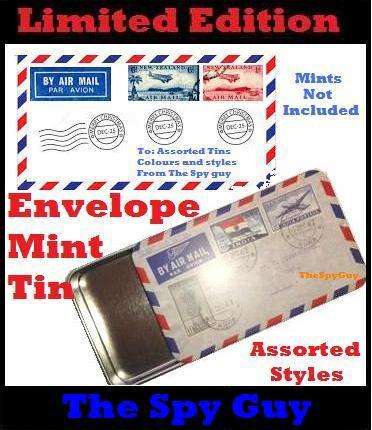 Envelope Letter Mint Style Tin Box Can Hold Mints Money Credit Cards Cigarettes Love Notes