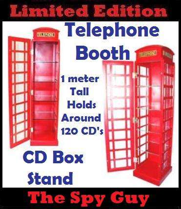 Telephone London Style CD DVD Booth Stands 1meter Tall Fits Up To 125 CDs Limited Edition