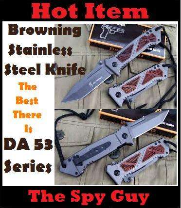 Browning DA53 Stainless Steel Knife Series 22cm Long Foldable Blade Hunters Helper Series