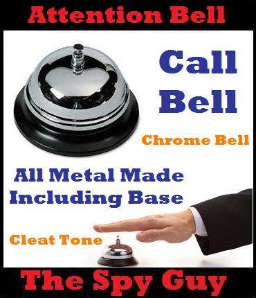 Call Bell with Metal Base Cleat Tone Ring and Chrome Plated Finish for Shops Counters Customers
