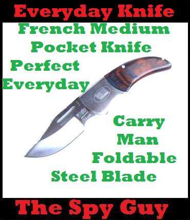 French Medium Pocket Knife Perfect Everyday Carry Man Foldable Steel Blade