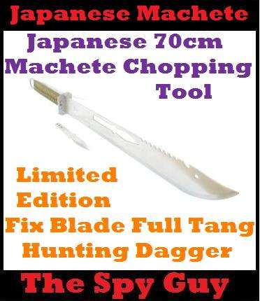 Japanese 70cm Machete Chopping Tool Limited Edition Fix Blade Full Tang Hunting Dagger