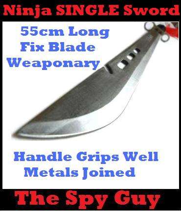 Ninja SINGLE Sword 55cm Long Fix Blade Weaponary Handle Grips Well Metals Joined