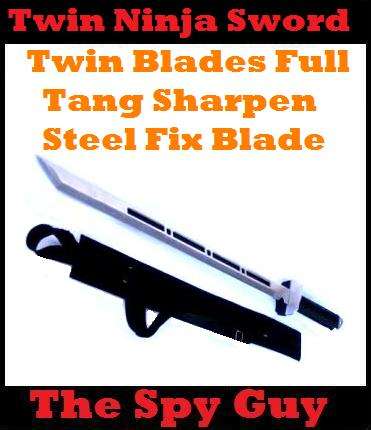 Ninja TWIN Swords (Limited Edition) Twin Blades Full Tang Sharpen Steel Fix Blade