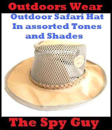 Outdoor Safari Hat In assorted Tones and Shades Great Out Doors