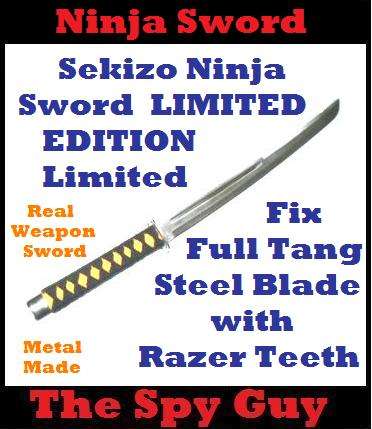 Sekizo Ninja Sword  LIMITED EDITION Limited Few Fix Full Tang Steel Blade with Razer Teeth