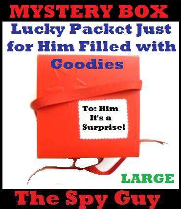 The Spy Guy MYSTERY BOX (LARGE) its a Surprise! Its a Lucky Packet Just for Him with Goodies
