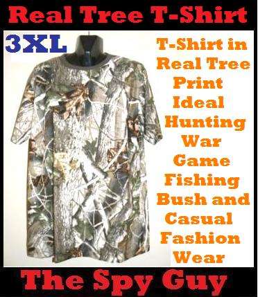 T-Shirt (XXXL) in Real Tree Print Ideal Hunting, War Game and Casual Wear