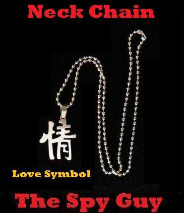 Neck Chain Chinese Love Symbol Stainless Casual Wear Necklace Ball Chain Style Retro Wear