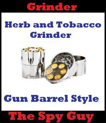 Barrel of the Gun GRINDER for Herbs and Tobacco Leaf Great Smoking Helper Grinds Green