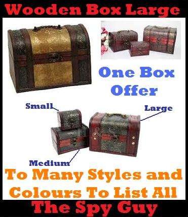Wooden x1 LARGE Craft Handmade Box In a Picked Style and Design Treasure Box in wood