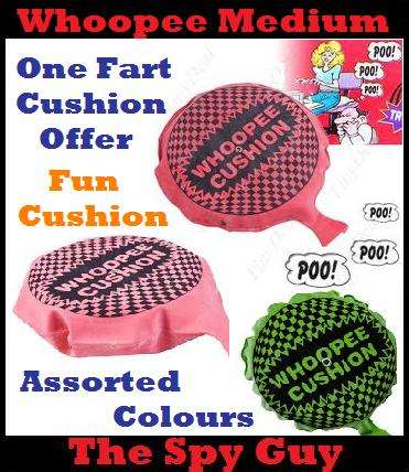 Whoopee MEDIUM Fart Cushion Fun for all Ideal for Birthday Give away and Family Tricks
