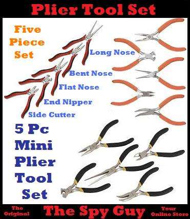 5 Piece Mini Pliers Set Ideal for Small around the House Help or Jewelry Making Fixing Gadgets