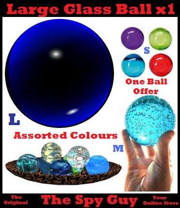 Glass Ball LARGE Solid Glass One on Offer Assorted Colours Many Styles