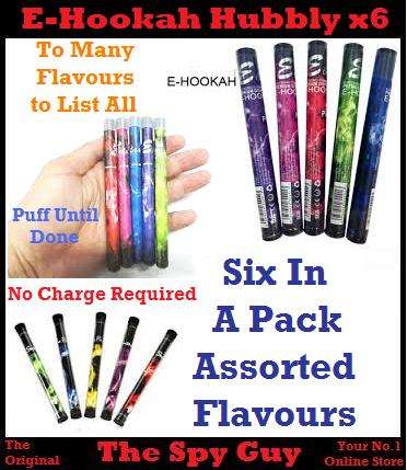 E-Hookah x6 Assorted Fruity Hubbly Sticks Gives a Number of Puffs and then Just Dispose