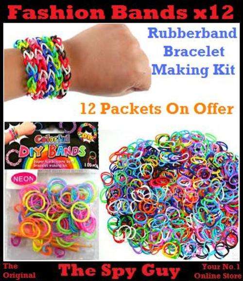 Bands x12 Packs DIY Rubber Band Bracelet Making Kit Create Your Imagination Teen Craze