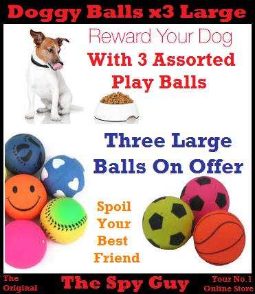 Doggy Balls x3 LARGE in Assorted Styles and Colours Spoil Them But Love Your Friend