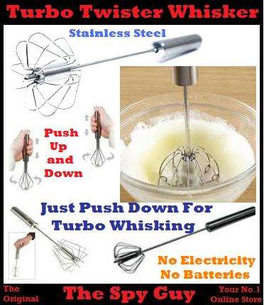 Turbo Twister Whisker 100% Stainless Steel for Omelets Fitness Shakes and More