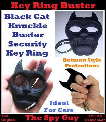 Black Cat Batman Knuckle Buster Key Ring It Bad It Dangerous It Protection