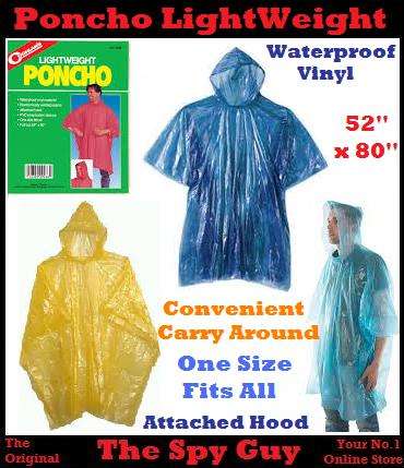 Poncho with HOOD Lightweight Reusable Convenient Carry around Rain Cover for Travel