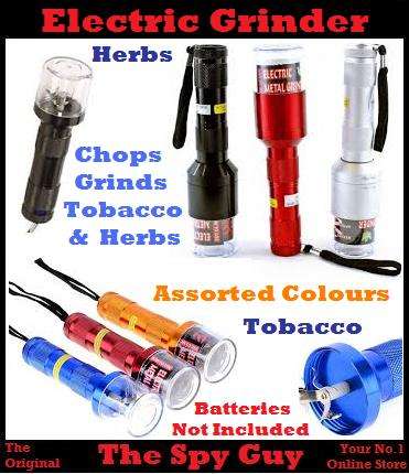 Electric Tobacco Grinder Grinds Tobacco Leafs and Special Herbs to Desired Texture