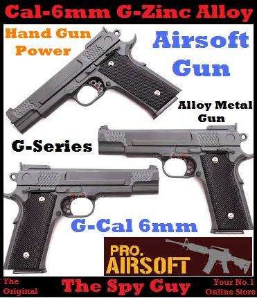 Cal 6mm G Zinc Alloy Series BB Gun Air Soft Powerful Cock Action Real Looking Hand Gun