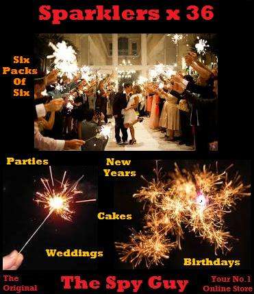 Sparklers x 36 Electric Sparklers for Birthdays Weddings Parties Anniversaries