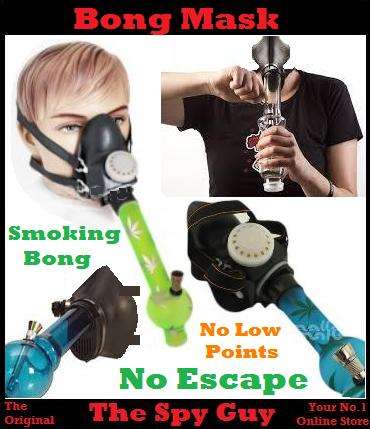 Mask Bong or Gas Mask Style Bong Set Includes Mask and Bong for the No Escaping Effect