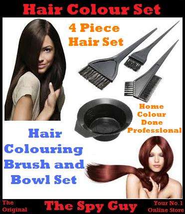 Hair Colouring 4 Piece Brush and Bowl Hair Set Ideal for Salon Style Colour and Treatments
