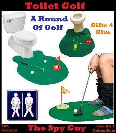 Toilet Golf Play a Little Golf While Taking a Toilet Break Keep Up with the Game Golf Game