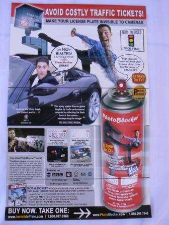 Photo-Blocker  Number Plate Spray