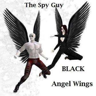 Angel Wings BLACK Feather Large (104cm in Length) Ideal for Dress Ups, Stag Party & Gay Pride