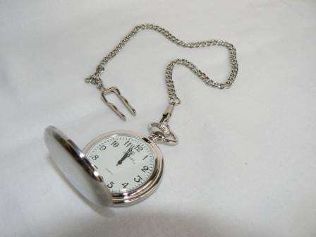 Initial SILVER Steel Case Pocket Watch with Chain Assorted Styles nice Christmas Gift FREE SHIPPING