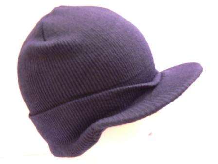 Peak Cap Beanie (BLUE) (Top Quality & 100% Wool)