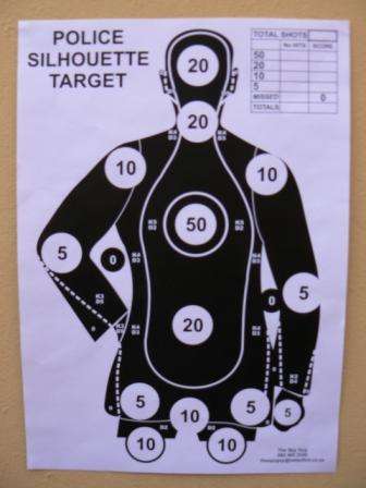 Advance Police Target Sheets (5 x A3)