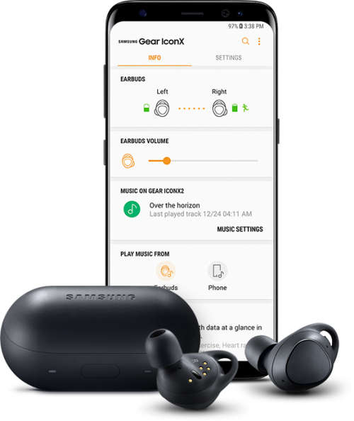 Samsung Gear IconX, Cord-free Earbuds (Built in MP3 Player & Heart Rate | SM-R150)