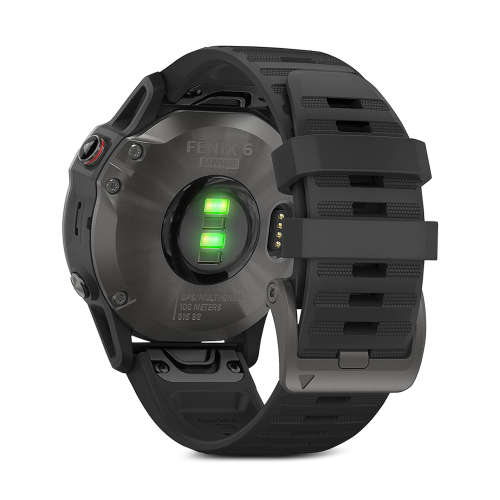 Garmin Fenix 6 - Pro/ Sapphire Edition - Titanium/ Ember Orange Band | Premium Multisport GPS Watch
