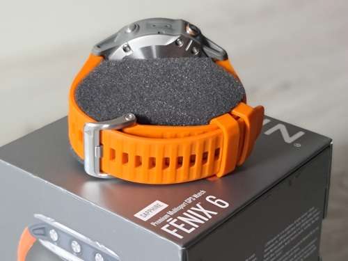 Garmin Fenix 6 - Pro/ Sapphire Edition - Titanium/ Ember Orange Band | Premium Multisport GPS Watch