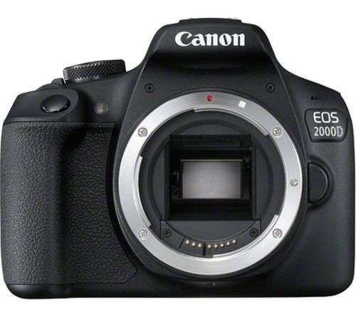 Canon 2000D 24MP DSLR Twin DC Lens Bundle - Black