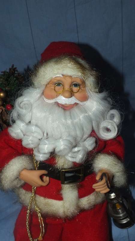 Christmas Decoration - Large Sitting Father Christmas - Great For Sitting On A Ledge