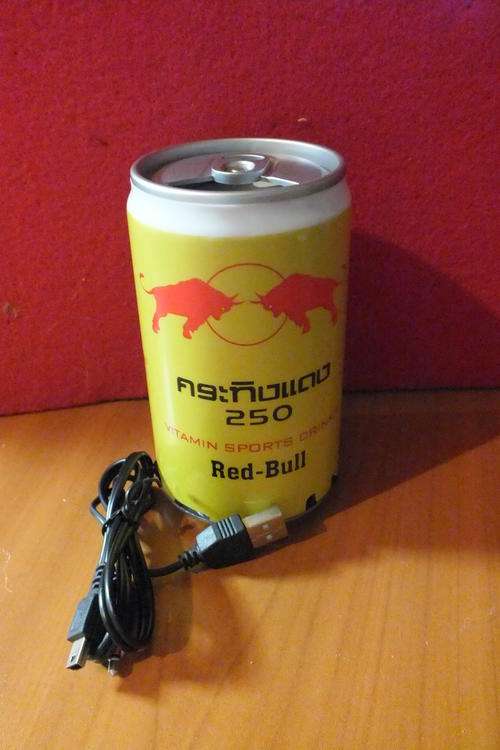 Redbull can speaker. USB/Micro SD/TF Card/FM/IPhone, PC, Laptop & Smart Phone