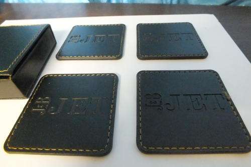 J&B JET 4x Leather Coasters