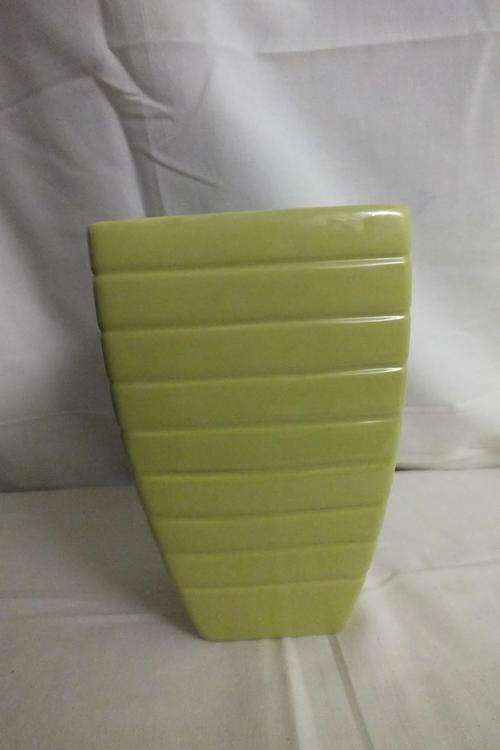 Flower pot - Striped Ceramic - Green