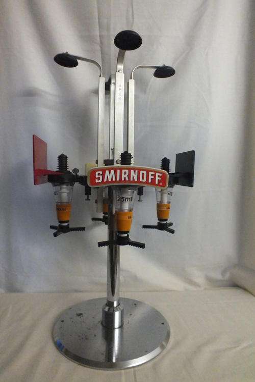 4 Bottle Liquor Dispenser - 25ml Smirnoff, Captain Morgan, Bells And Bertrams V.O