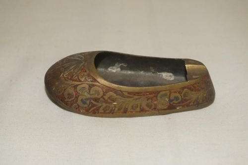 Beautiful Vintage Brass Indian Shoe Ashtray