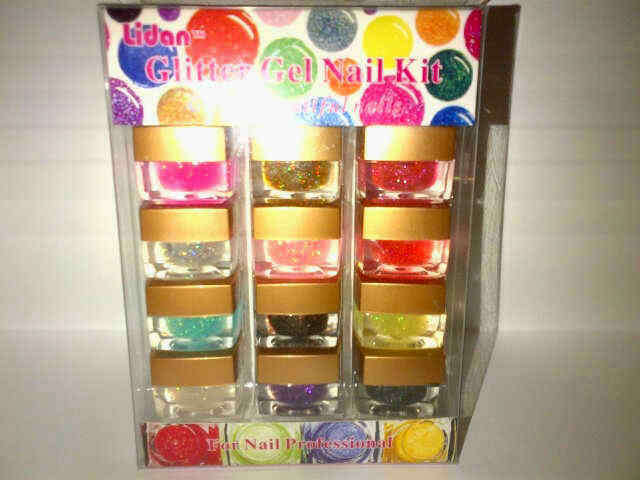12 piece non Solid Glitter Gel Shipping R35