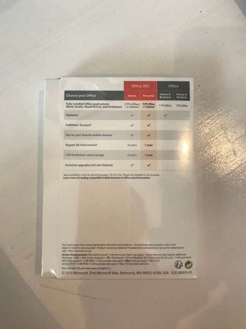 Office 365 Personal subscription software
