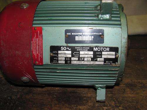 GEC minimotor; 1Kw 220V single phase motor